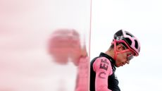 VITORIA-GASTEIZ, SPAIN - APRIL 03: Detailed view of Rigoberto Uran of Colombia and Team EF Education-Easypost prior to the 2nd Itzulia Basque Country, Stage 1 a 165.4km stage from Vitoria-Gasteiz to Labastida 527m / #Itzulia2023 / on April 03, 2023 in Vitoria-Gasteiz, Spain. (Photo by David Ramos/Getty Images)