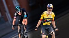 Geraint Thomas and Wout van Aert composite image