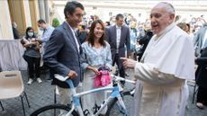 Egan Bernal and the Pope 